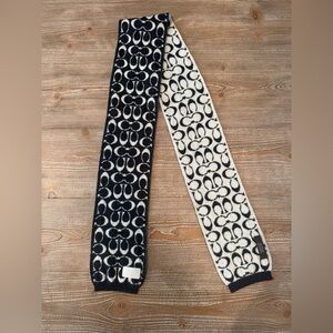 Coach Black and White Scarf